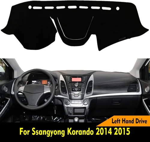 Vista 2 de Alfombrilla para salpicadero de coche, compatible con SsangYong Korando 2014 2015