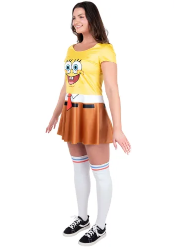 Vista 5 de Vestido de Disfraz de SpongeBob para Mujer Multicolor