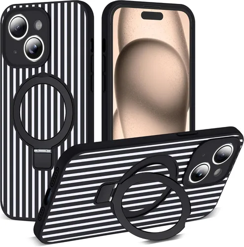 Vista 69 de SKYLMW Funda diseñada para iPhone 11 con soporte magnético invisible Compatible con Mag-Safe, a prueba de caídas de grado militar, a prueba