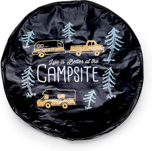 Vista 10 de Cubierta de rueda de repuesto para autocaravana/RV Camco Cuenta con vinilo blanco ártico y hilo de nylon resistente para costuras impermeables