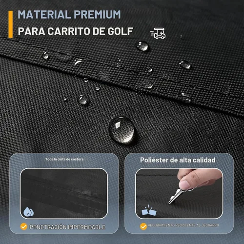 Vista 9 de Explore Land Funda impermeable para carrito de golf universal, compatible con la mayoría de marcas, para 2/4/6 pasajeros