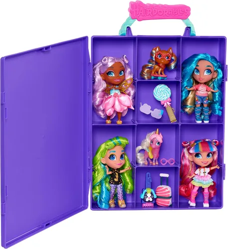 Vista 2 de Hairdorables Estuche de almacenamiento, almacena y lleva hasta 6 muñecas de Hairdorables (no incluidas), juguetes para niños a partir de 3 años