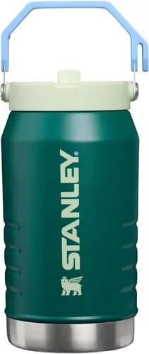 Vista 65 de STANLEY IceFlow 2.0 - Vaso con pajilla abatible con asa, 30 onzas, tapa giratoria y popote abatible, botella de agua a prueba de fugas, acero Tiza