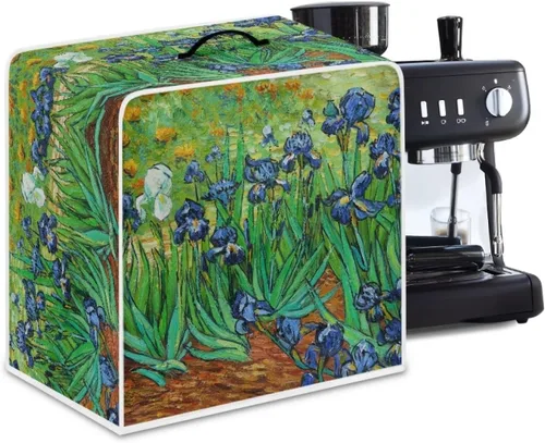 Vista 10 de DISNIMO Cubierta antipolvo para cafetera de mariposa azul, fundas para máquina de hacer café de cocina con mango superior, cubierta
