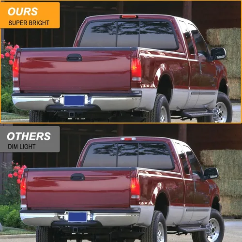 Vista 4 de R&F Auto Tercera Luz de Freno Estroboscópica LED de Repuesto para 1999-2016 F250 F350 F450 F550 Super Duty, para Ranger 1993-2011, 3ª Luz de Freno