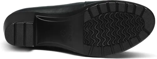 Vista 6 de DREAM PAIRS - Zapatos de tacón bajo y grueso para mujer, cómodos mocasines de tacón sin cordones, zapatos de trabajo para oficina y negocios
