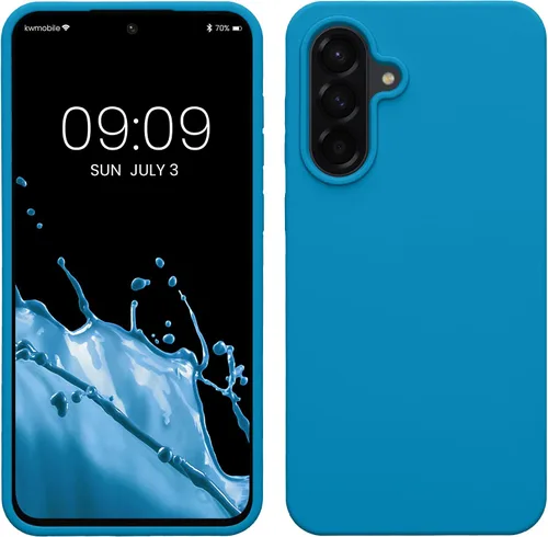 Vista 21 de kwmobile Funda Compatible con Samsung Galaxy A14 5G - Funda de teléfono de TPU y silicona con acabado suave - Verde Lima