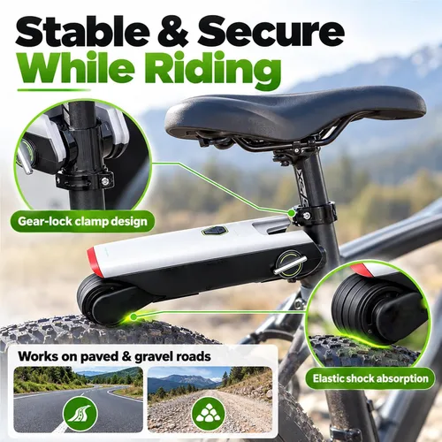 Vista 2 de Potenciador de asistencia eléctrica portátil para bicicleta, 4 modos