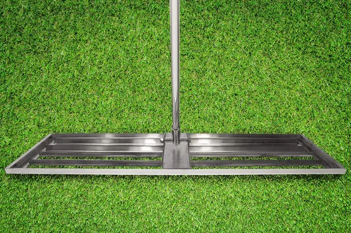 Vista 11 de Varomorus Herramienta de nivel de césped de acero inoxidable con mango para campo de golf de césped (18 pulgadas)