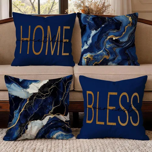 Vista 35 de OBSEDE - Fundas para cojín de mármol negro y dorado abstracto, 18 × 18 pulgadas, juego de 4, fundas para cojines de sofá, cama, salón, decoración