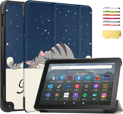 Vista 88 de Funda para Amazon Kindle Fire HD 8 y Fire HD 8 Plus (12ª/10ª generación, versión 2024/2022/2020) de 8 pulgadas, UUcovers con soporte triple