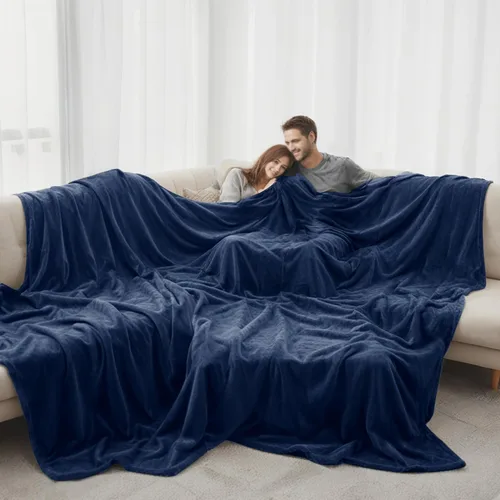 Vista 9 de LaSyL Manta de Vellón Twin 60"x80" Gris - 300GSM Manta de Cama de Franela Suave Acogedora Afelpada Difusa - Manta de Microfibra Ligera Antiestática