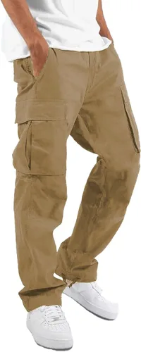 Vista 8 de LYRXXX Pantalones Cargo Casuales para Hombre Pantalones de Senderismo Pantalones de Entrenamiento Joggers Sudaderas para Hombres