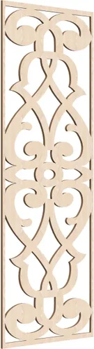 Vista 124 de 9 3/8"W x 24 3/8"H x 1/4"T Bellaire Decorativos Paneles de pared de madera calado, abedul