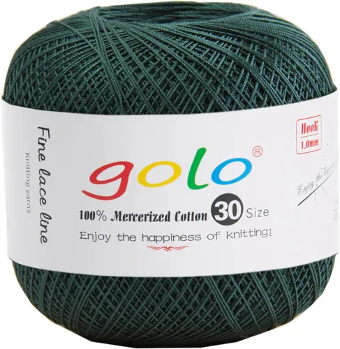 Vista 27 de Golo 3 bolas de hilo de ganchillo tamaño 30, hilo de bordar y lana para tejer a mano para calados 045 000-045 Rojo Caliente