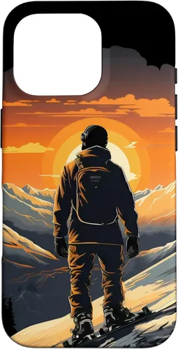 Vista 20 de Snowboarding Snowboard Snowboarder Mountain Sunset Case for iPhone 17