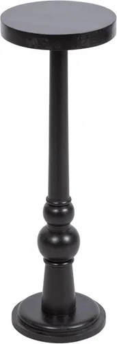 Vista 13 de Kate and Laurel Wegner Coastal Mesa Redonda de Madera para Bebidas, 8 x 23 pulgadas, Blanqueado, Mesa de Pedestal Elegante y Duradera para Usar como
