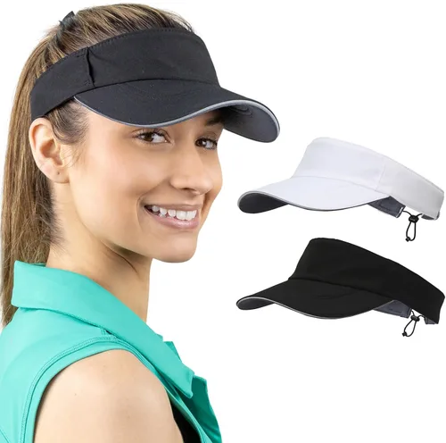Vista 7 de TrailHeads Sombrero con visera solar de rendimiento para mujer, para correr Negro