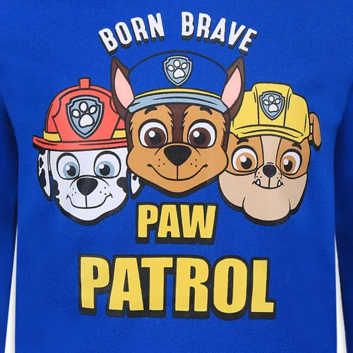 Vista 3 de Paw Patrol Nickelodeon Marshall, Rubble and Chase - Paquete de 2 sudaderas con capucha para niños pequeños y pequeños, color azulblanco