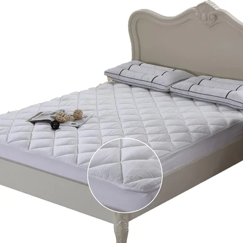 Vista 2 de Royal Hotel Bedding Funda de almohada superior para colchón, viscosa derivada de bambú, funda de colchón alternativa de plumón hipoalergénico, funda