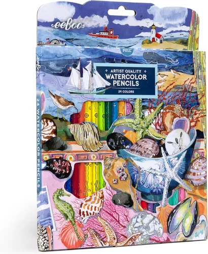 Vista 9 de eeBoo: Lápices de acuarela de hongos, 24 colores de calidad artística para dibujar, bocetos y acuarela, suministros de arte y manualidades