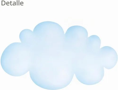 Vista 4 de DECOWALL 17 calcomanías de pared pequeñas de acuarela azul nube (DS4-8030)