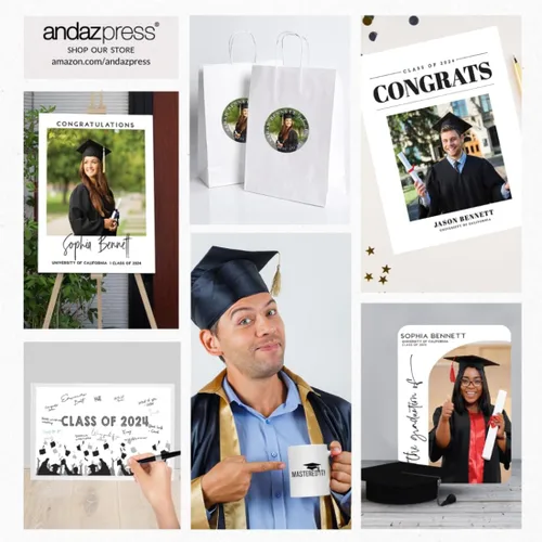 Vista 7 de Andaz Press Colección de graduación personalizada con fotos, etiquetas de gota de chocolate para besos, paquete de 216, imagen personalizada
