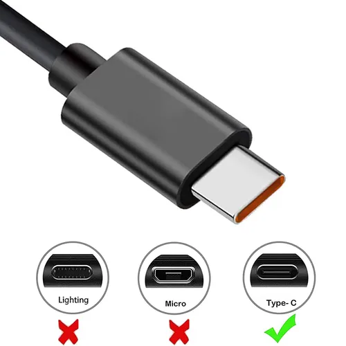Vista 2 de Cable de carga tipo C para JBL Charge 4 5, Pulse 4 5, Clip 4, Flip 5, Auriculares inalámbricos Bluetooth Flip 5 y más