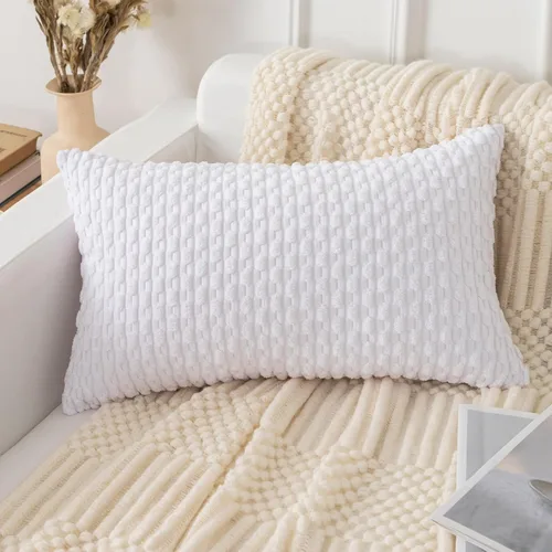 Vista 18 de UGS UGASA - Funda de almohada decorativa de pana suave de 18 x 18 pulgadas, funda de almohada cuadrada a rayas estilo bohemio para sofá, sala