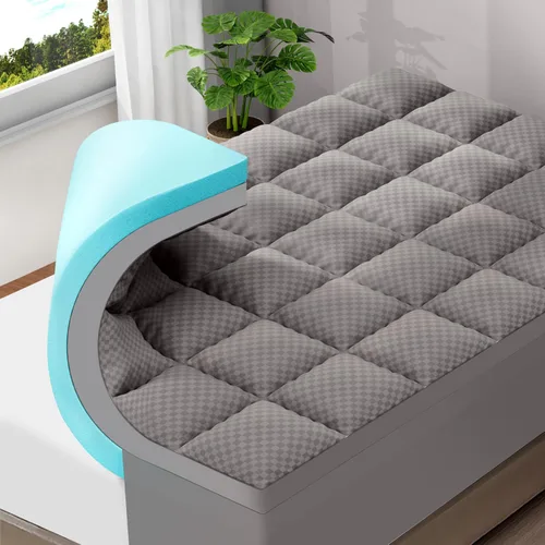 Vista 10 de OLANLY Cubrecolchón de Espuma Viscoelástica de Doble Capa de 4 Pulgadas Tamaño Twin para Dolor de Espalda, Funda de Colchón Pillow Top Refrescante