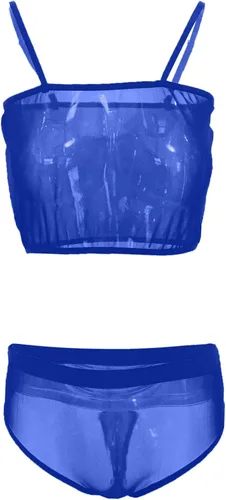 Vista 3 de Conjunto de lencería de talla grande para mujer, body de encaje floral, camisón de encaje, babydoll para dormir