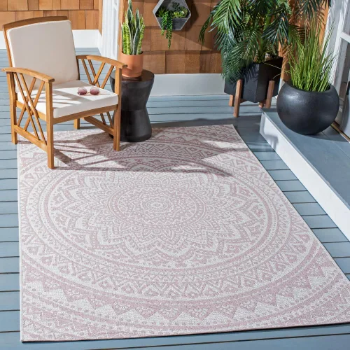 Vista 54 de SAFAVIEH Alfombra lavable al aire libre Courtyard Collection - 2'3" x 5', marfil y verde, no desprende pelusa y fácil limpieza, ideal para patio