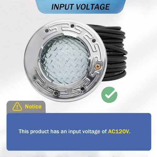 Vista 7 de Luces LED de spa de 6 pulgadas para piscina enterrada, 50 pies AC120V 6 pulgadas, luces blancas de piscina, luz subacuática de spa para piscinas