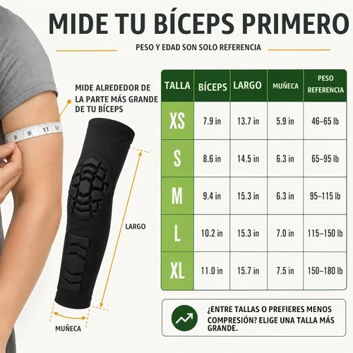 Vista 2 de AceList Mangas de brazo de voleibol, paquete de 2, almohadillas acolchadas Negro