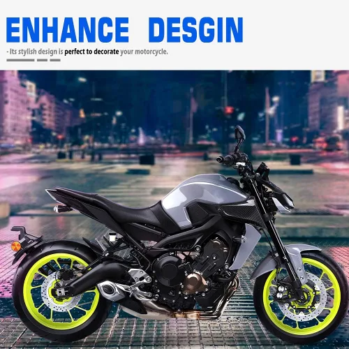Vista 6 de Cubierta del panel lateral del tanque de combustible para motocicleta, compatible con Y-amaha MT09 MT 09 MT-09 2017 2018 2019 2020 Accesorios Kit