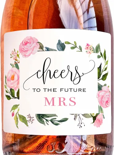 Vista 9 de Felicidades a la futura Sra. - Mini etiquetas para botellas de champán de despedida de soltera, etiquetas impermeables para botellas de vino mini