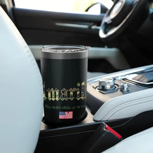 Vista 6 de Amarillo Gothic Design Camouflage Version Stainless Steel Insulated Tumbler