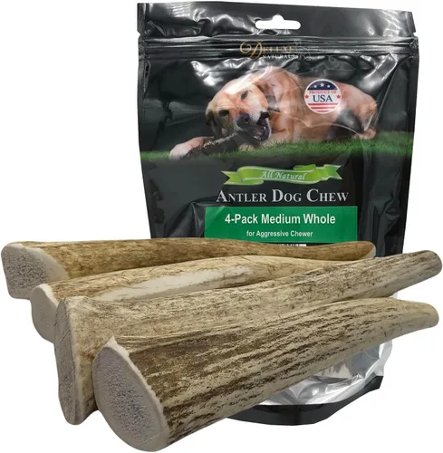 Vista 22 de 2 x 1 libra cuernos de alce masticables pequeños mixtos enteros y partidos para perros de juguete a pequeños de menos de 20 libras (5-7+ pulgadas)