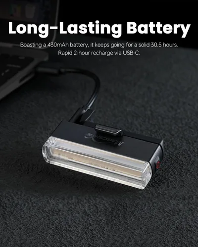 Vista 7 de Magicshine Luz trasera para bicicleta SEEMEE 50 V2.0 USB C recargable, 50 lúmenes, IPX6 impermeable, seguridad de ciclismo FTR