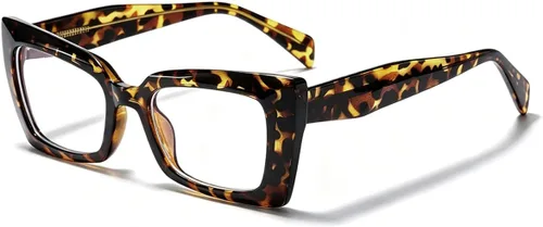Vista 9 de Breaksun Gafas de luz azul cuadradas de moda para mujeres y hombres, gafas de computadora sin receta