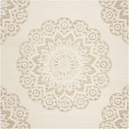 Vista 16 de SAFAVIEH Blossom Collection - Alfombra decorativa, 2 x 3 pies, color marfil y beige, lana hecha a mano, ideal para zonas de alto tráfico en entrada