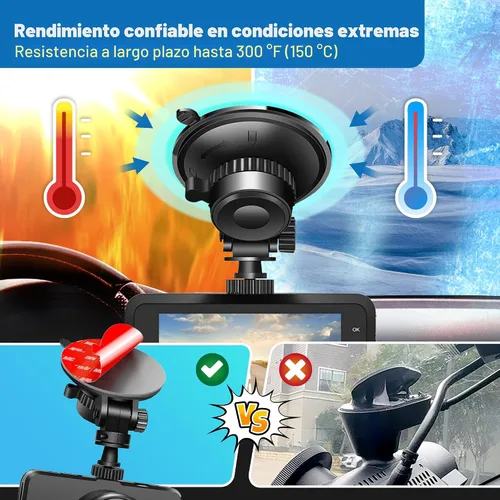 Vista 4 de Almohadillas adhesivas de doble cara para montaje de cámara de salpicadero, fabricadas con 3M VHB, paquete de 4 cintas adhesivas redondas