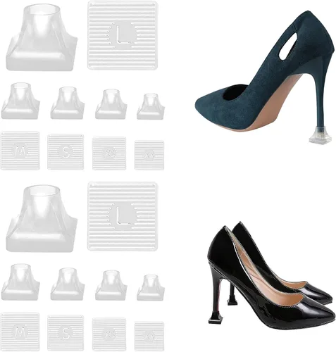 Vista 8 de Heel Protectors Heel Caps for High Heels Boot Heel Replacement for Women Walking on Grass Non-Slip Heel Covers