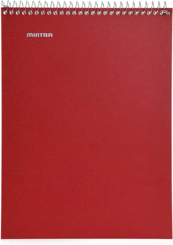 Vista 4 de Mintra Office TOP BOUND Cuadernos de espiral duraderos (hielo ártico, aceite de chile, verde oliva, rayas universitarias, paquete de 3)