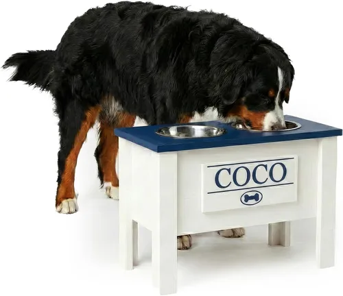 Vista 12 de GTW Soporte de Cuenco Elevado Personalizado para Perros Grandes, Medianos, Pequeños y Extra Pequeños - Cuencos de Acero Inoxidable para Comida