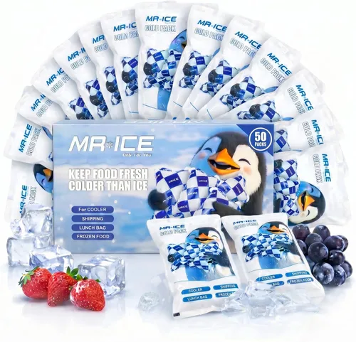 Vista 9 de Paquetes de hielo para enfriar y enviar, paquetes de hielo seco de larga duración para envío de alimentos congelados para envío, hojas de hielo