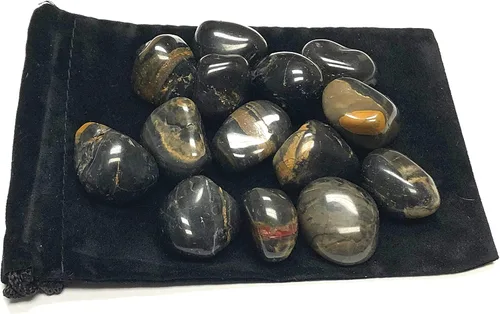 Vista 4 de Zentron Colección Cristal: Ónix Negro Rodado - Piezas de 1" (1 Libra)