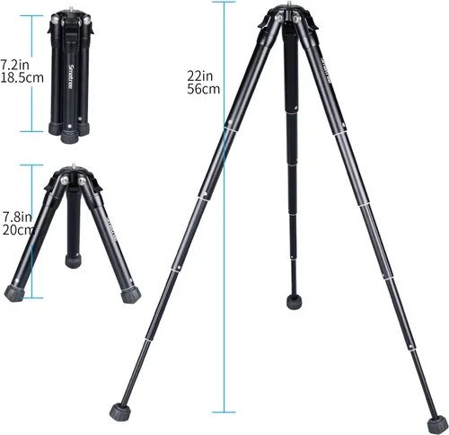 Vista 3 de Smatree Trípode extensible, altura ajustable, trípode de viaje de escritorio para Gopro/Osmo Mobile/Gimbal Handle Grip Stabilizer/Smooth 4/Crane
