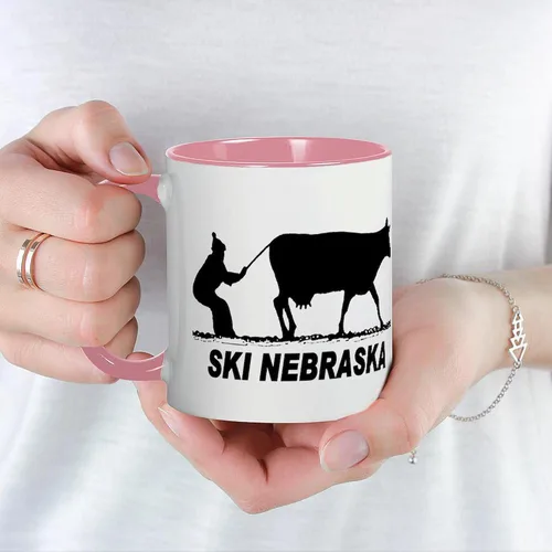Vista 87 de CafePress I Love Nebraska Taza de café de cerámica de 11 oz (11.0 fl oz)