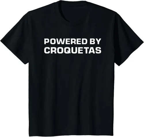 Vista 6 de Camiseta de manga corta con diseño de Croquetas cubanas Negro